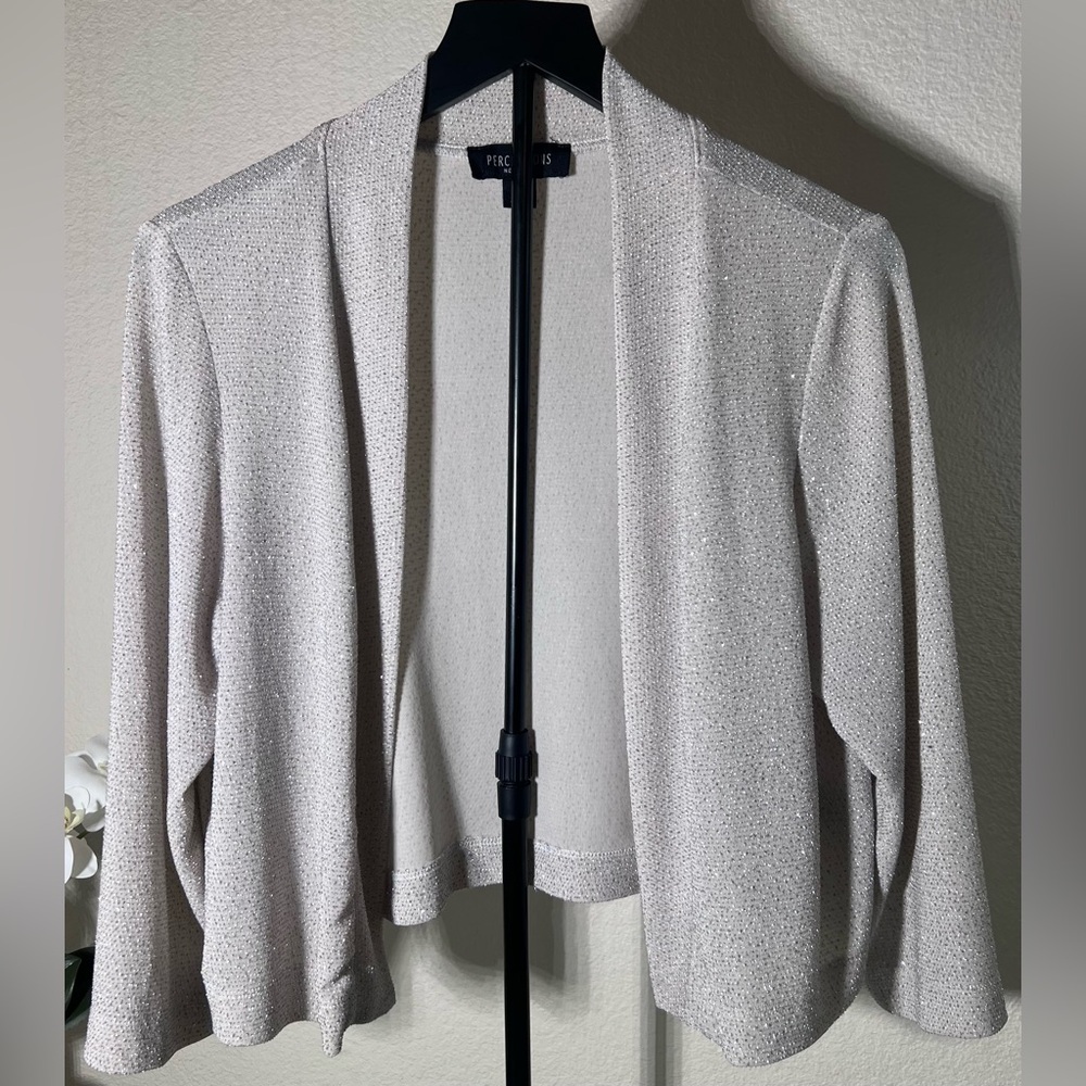 Perceptions New York Open Front Shimmer Cardigan – Size XL